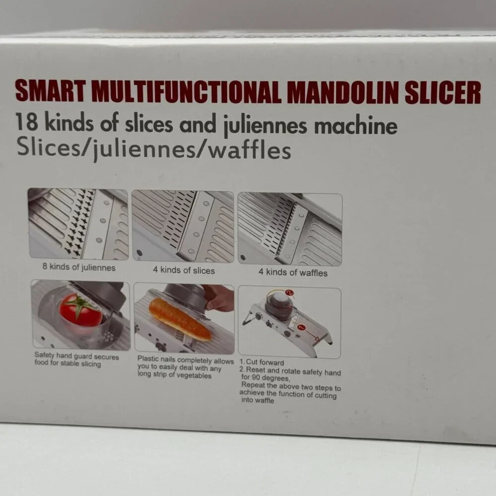 Smart Multifunctional Mandolin Slicer With 18 Cutting Styles For Slices Julienne